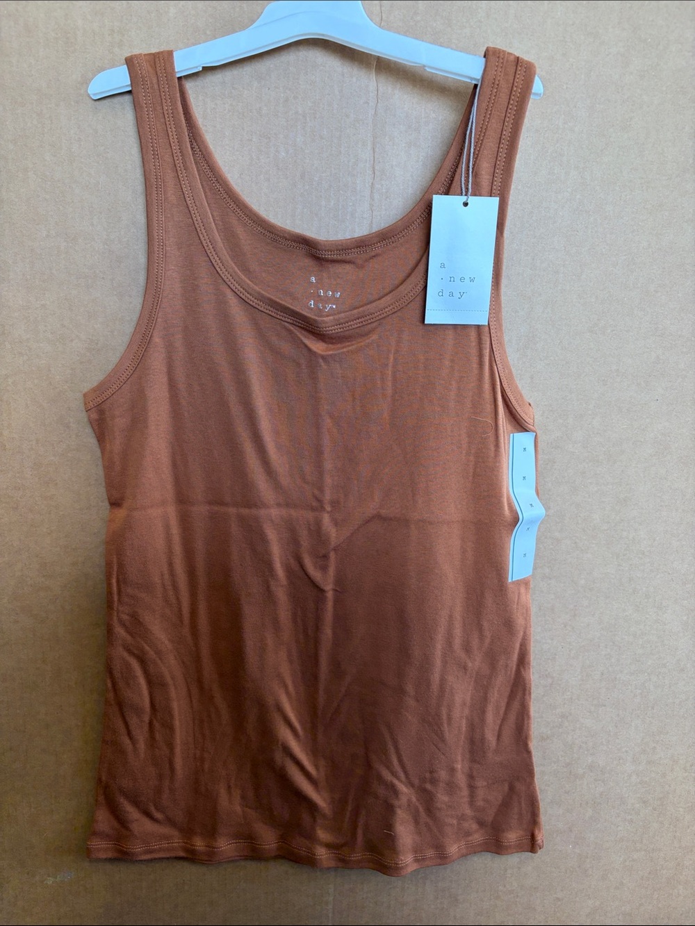 a new day Rust Brown Scoop Neck Tank